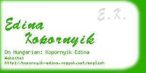 edina kopornyik business card